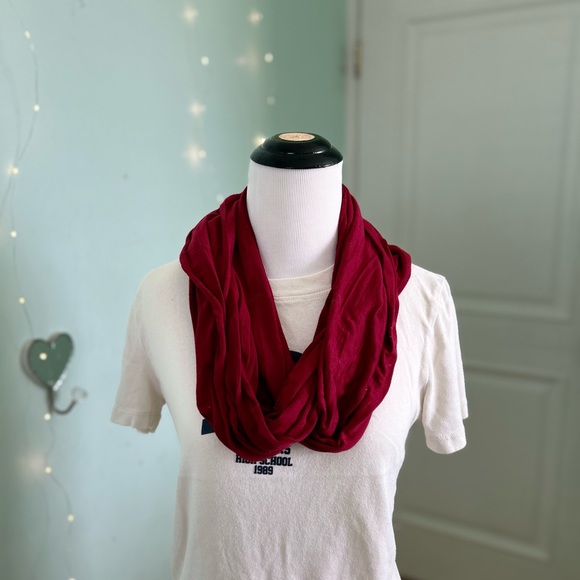 Burgundy Infinity Scarf - Picture 2 of 2